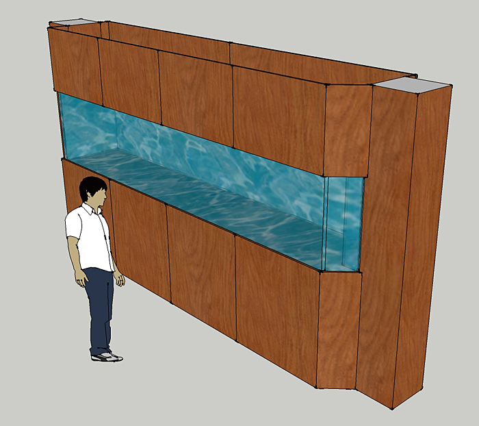 Aquarium mesures 4m de long