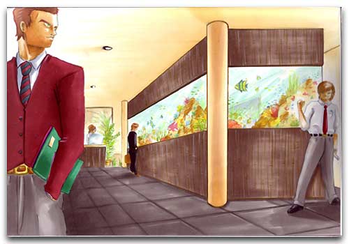 aquarium hall d'accueil société