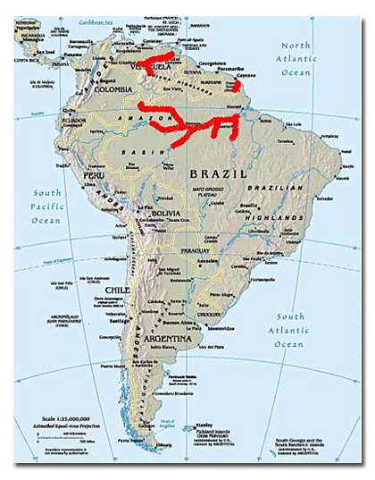 implantation des Scalaire en Amerique du sud